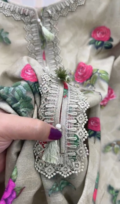 2pc Soft Slub Khaddar Stitched